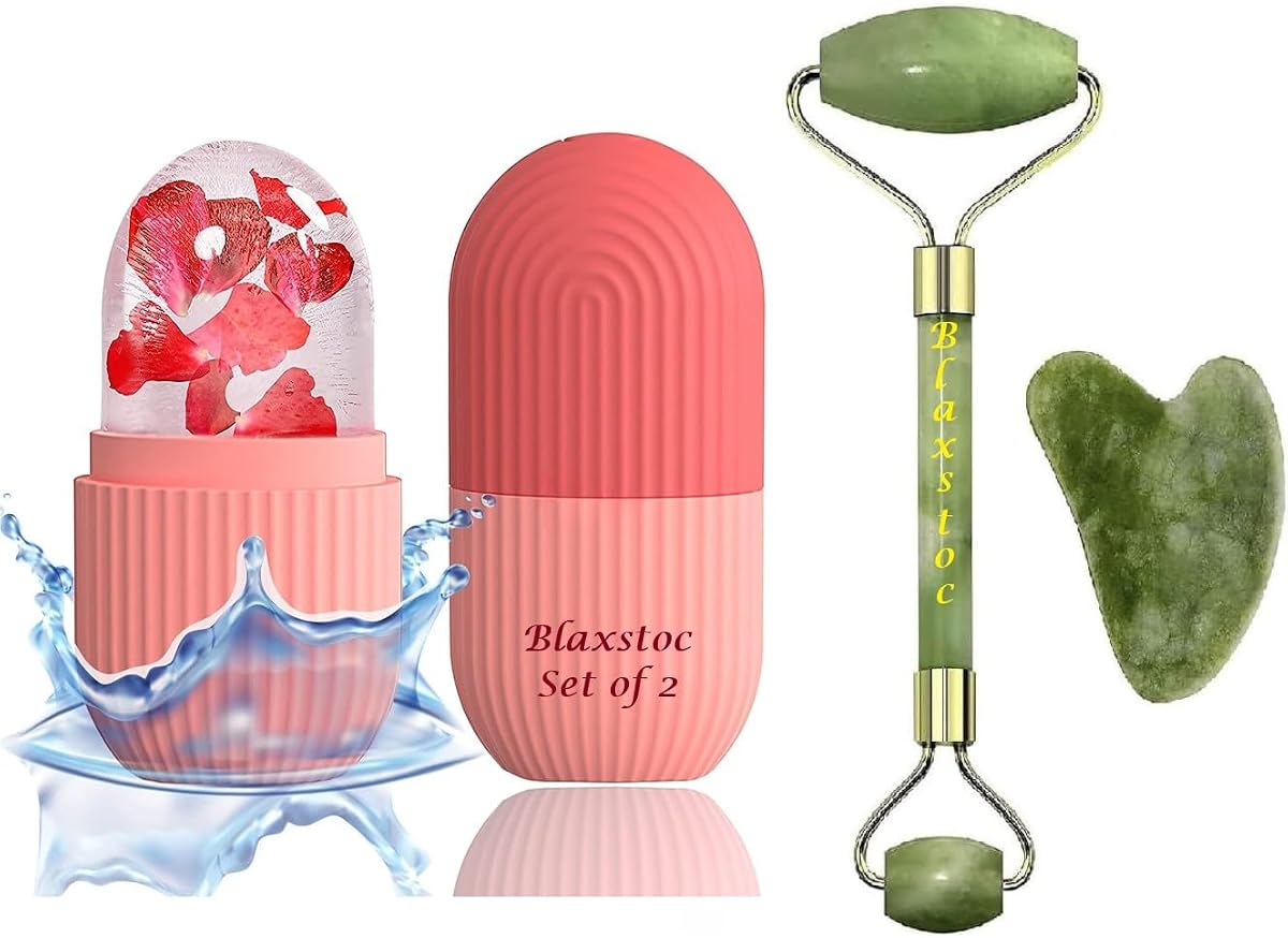 Cryotherapy Stainless Steel Ice Roller and Gua Sha Set