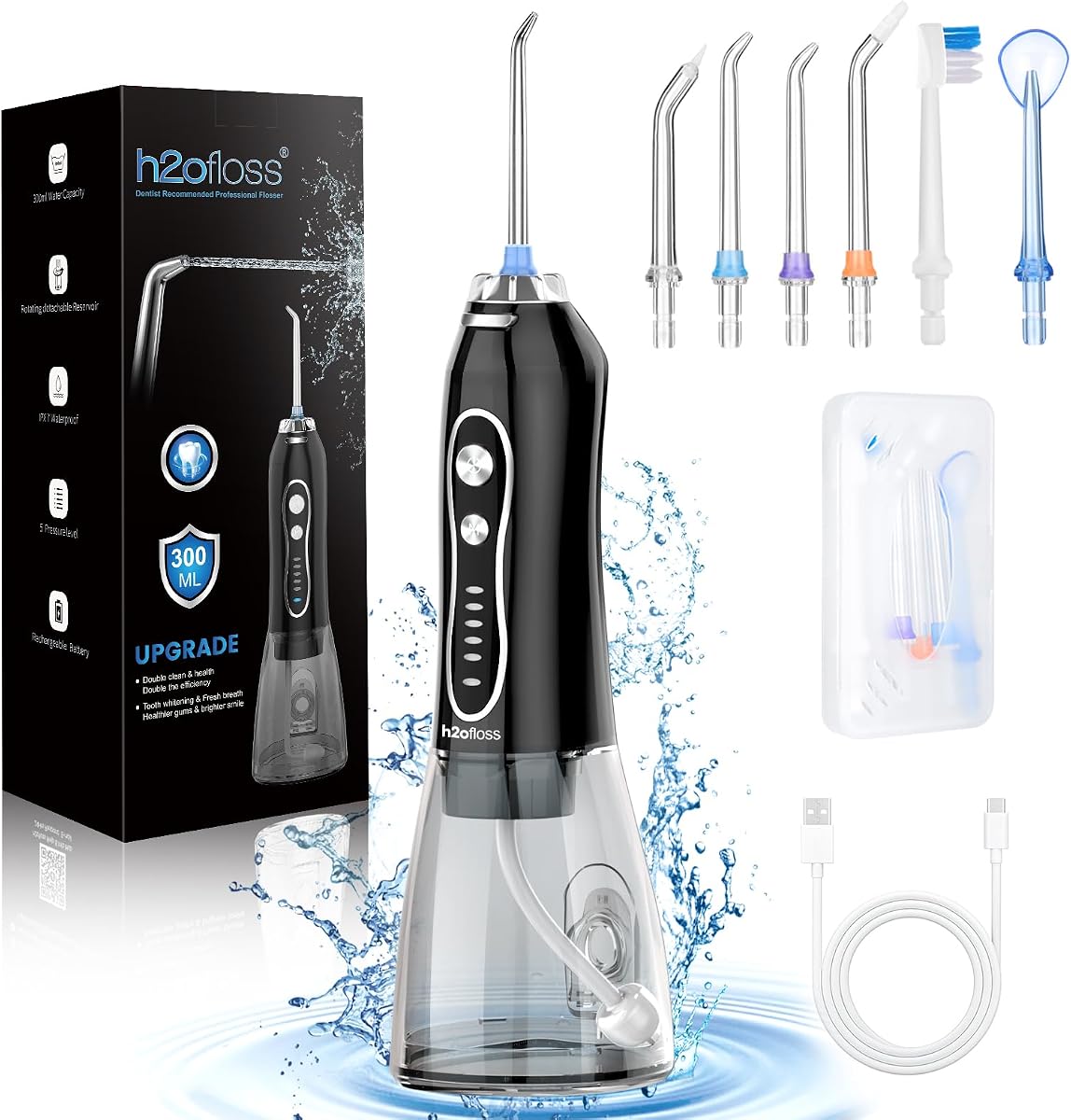 Portable Telescopic Cordless Water Dental Flosser