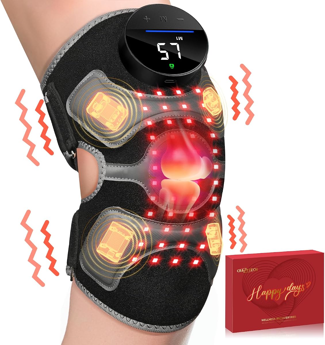 Heated Knee Joint & Shoulder Massager with Air Compression