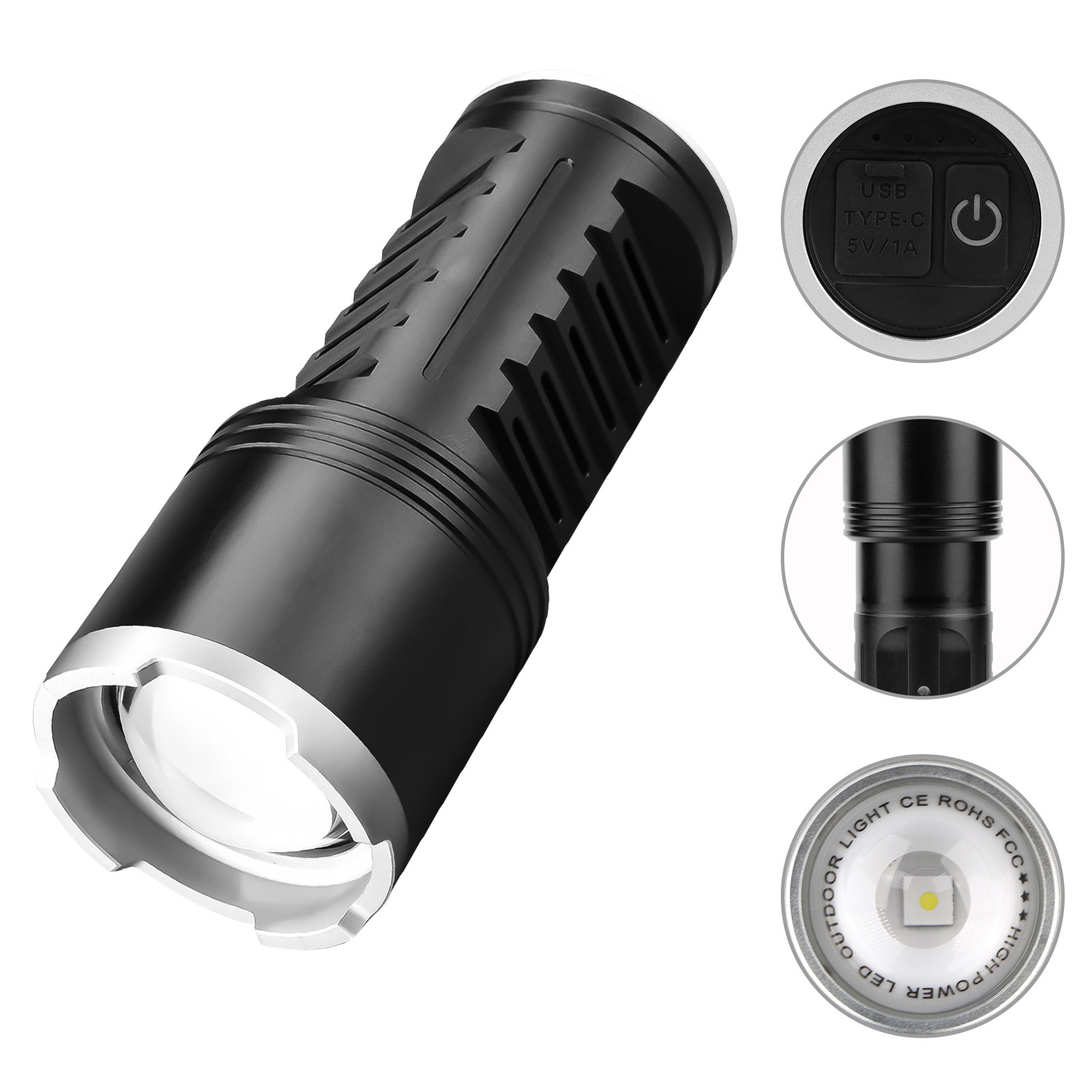 Ultra-Bright Tactical 10,000 Lumen LED Flashlight