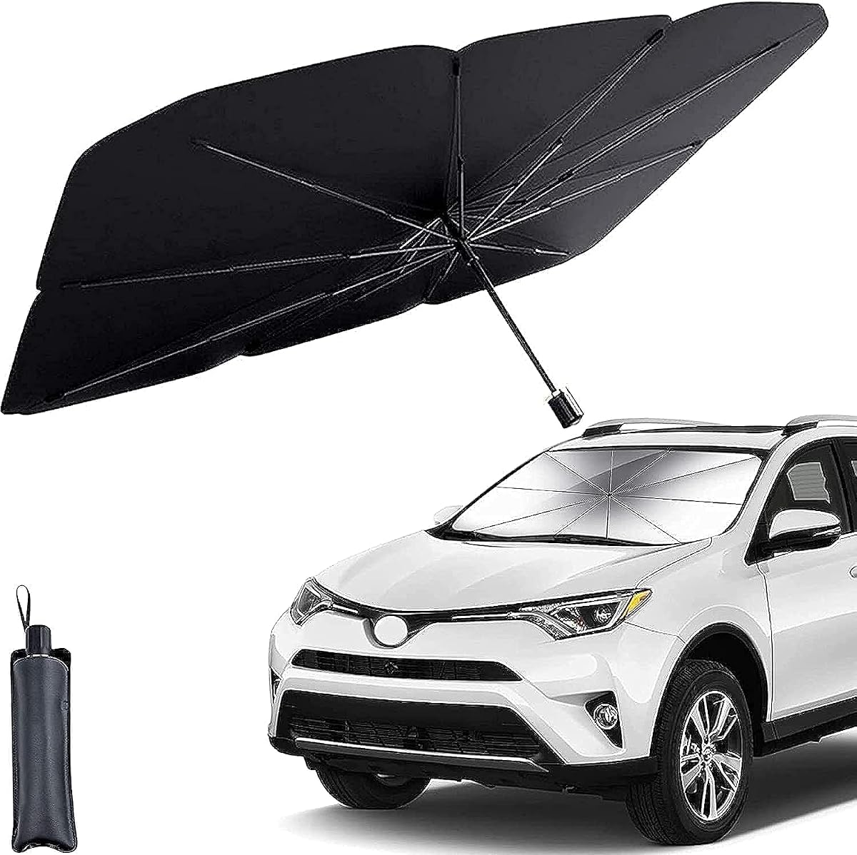 Foldable Windshield Sunshade Umbrella for UV Heat Block
