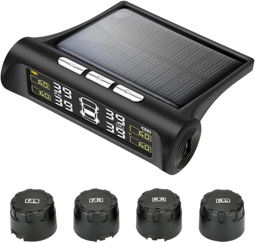 Wireless Solar Tire Pressure Monitoring System (TPMS)
