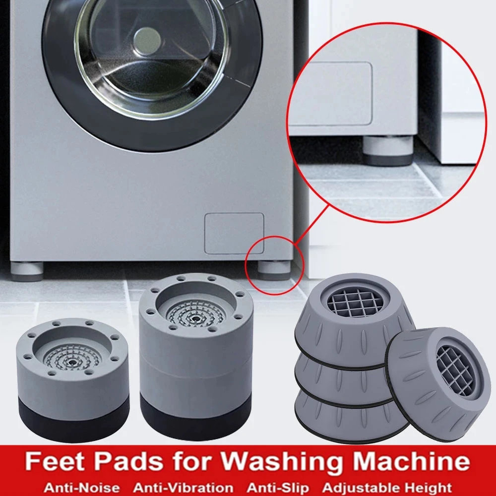 Anti-Vibration Washing Machine Rubber Support Pads (4-Pack)
