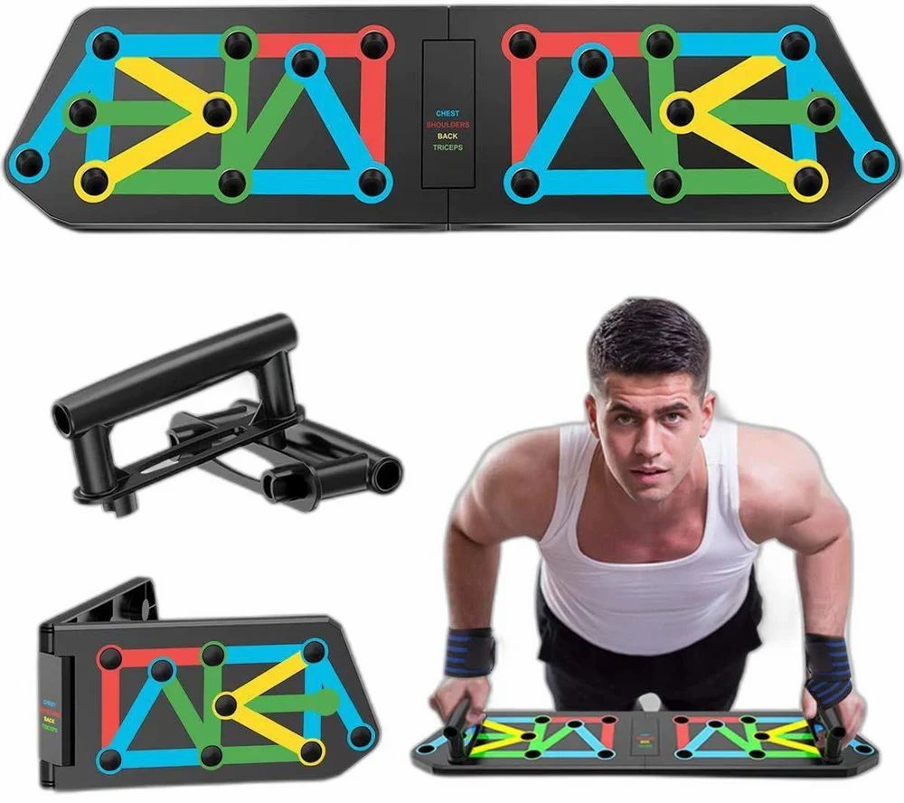14-in-1 Foldable Color-Coded Muscle Push-Up Board