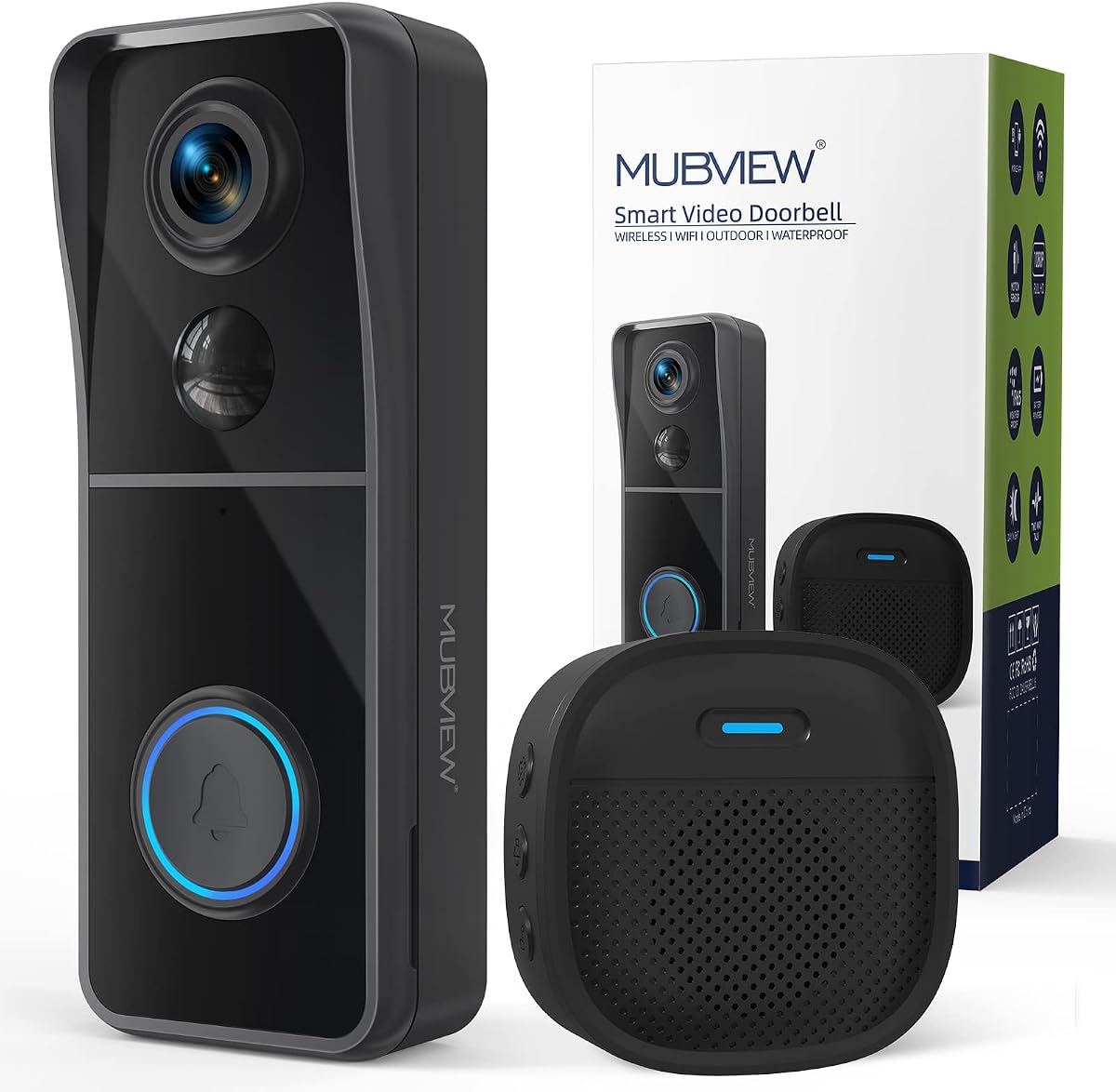 Wireless 1080P HD Video Doorbell Camera with Indoor Chime