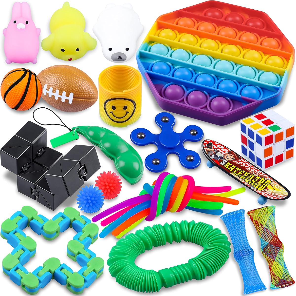 Sensory Fidget Toy Pack for ADHD & Stress Relief (28-Piece)