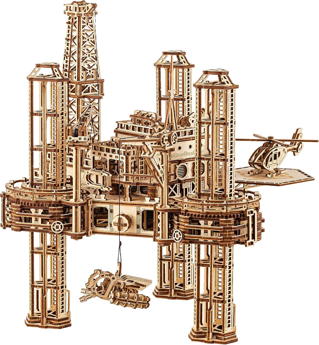 3D Mechanical Wooden Puzzle Treasure Box Assembly Kit
